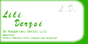 lili derzsi business card